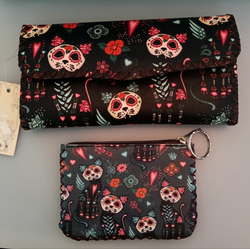 Day of the Dead Cat Wallet